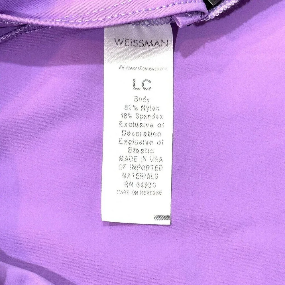 WEISSMAN‎ Unisex Lavender Hooded Dance Vest Size LC Zipper Hip Hop Costume NEW